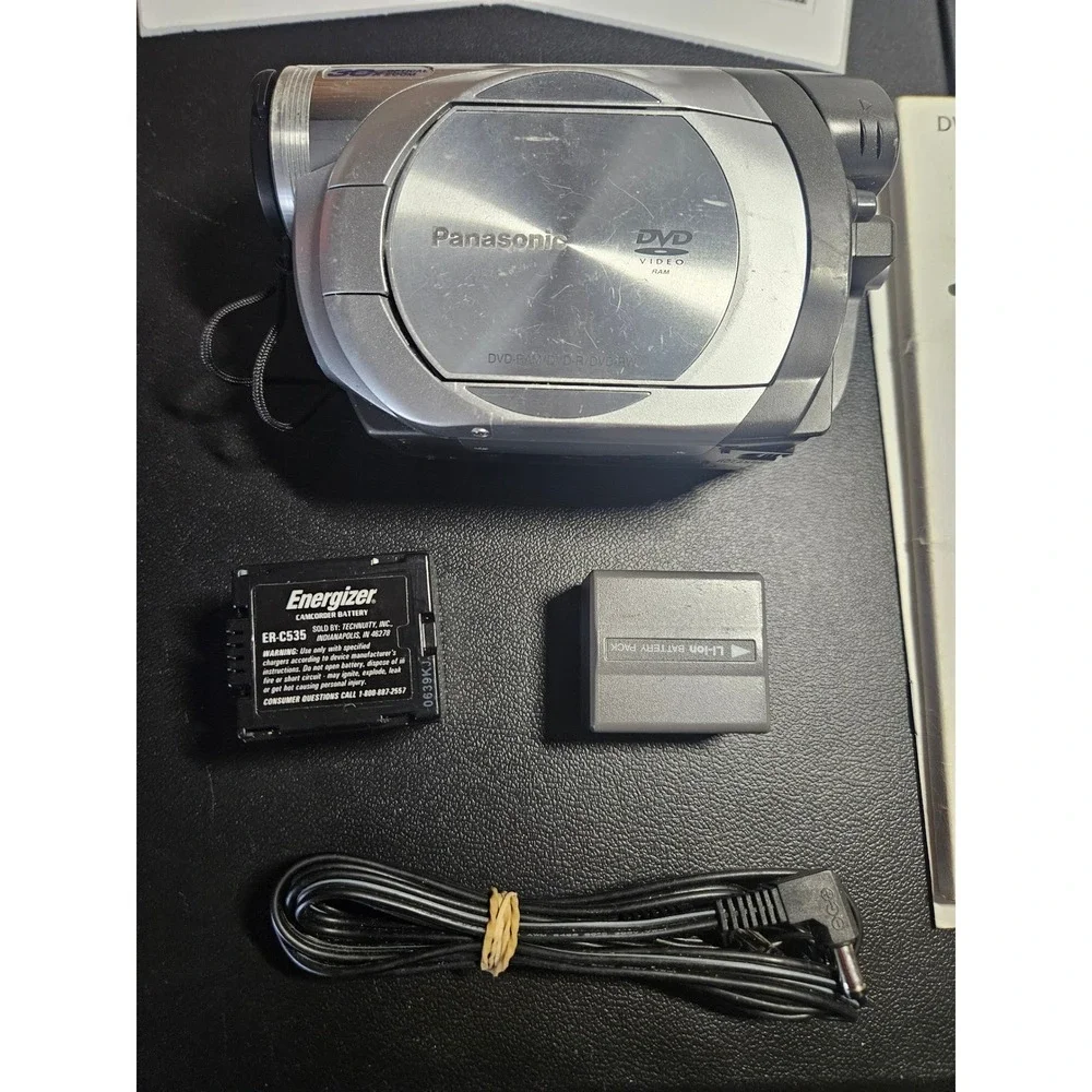 Panasonic VDR-D100 DVD Palmcorder Camcorder Silver Good 30x Optical Zoom Bundle